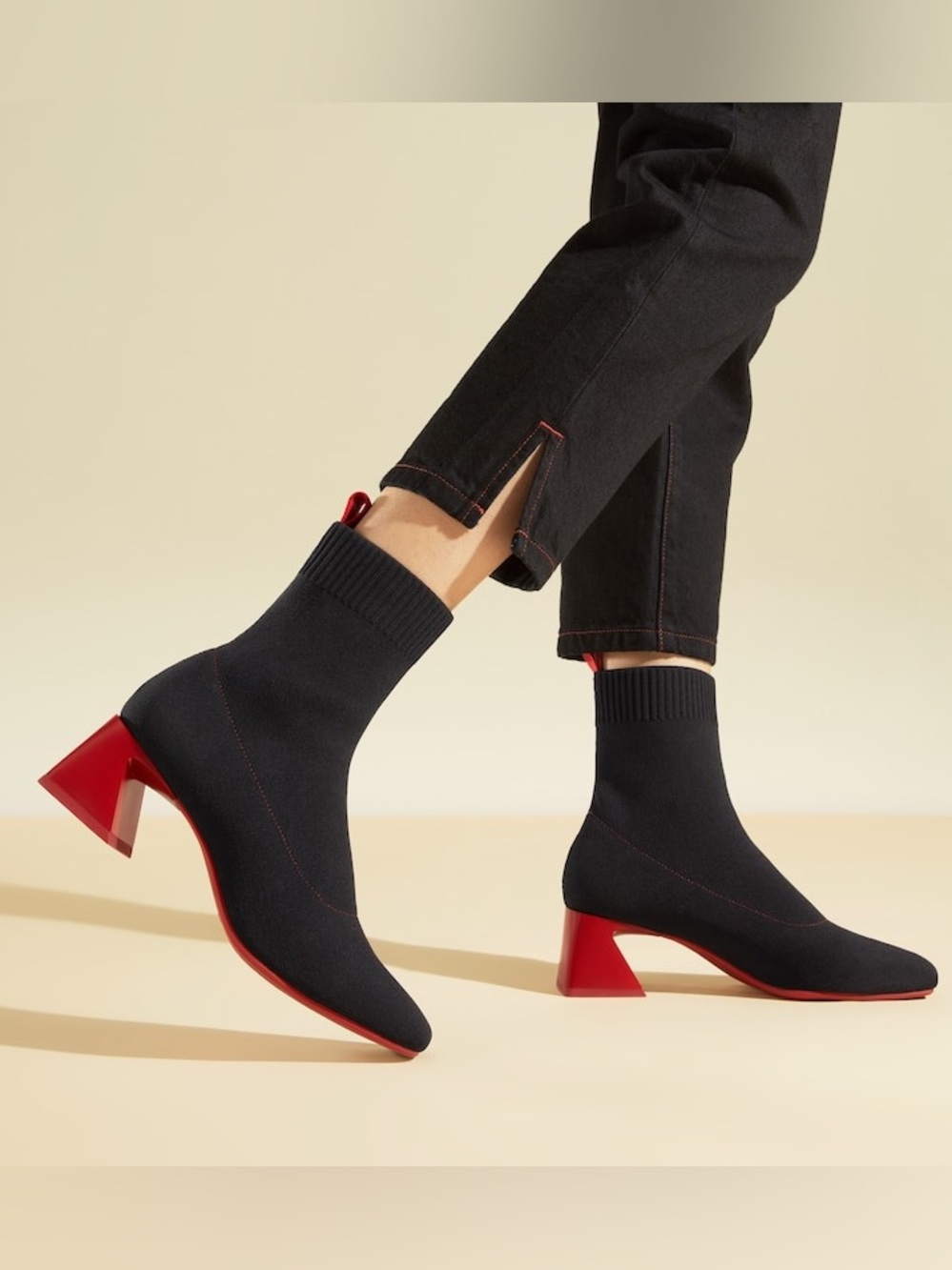 Vivaia Square-Toe Water-Repellent Block Heeled Boots (Regina Pro)